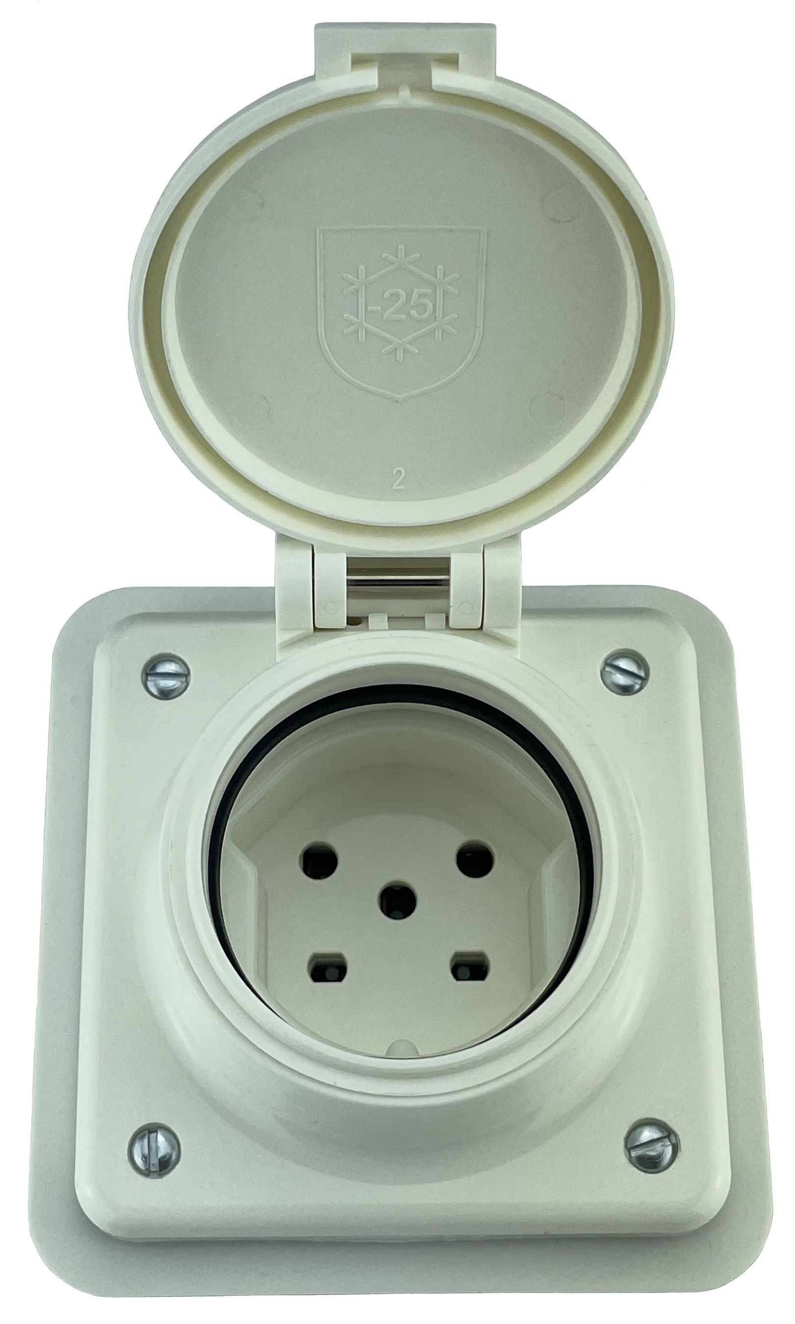 prise 1x type 15 ta.1x1 ENC Mica Nass IP55 blanc