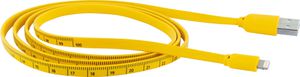 cavo da USB-A a Lightning con impronta del metro 1.2m giallo