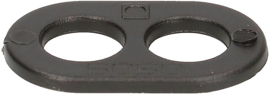 Porte-câble PA 2-trous D=6.5mm noir