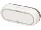 bouton-poussoir sans fil avec plaque, IP55, blanc