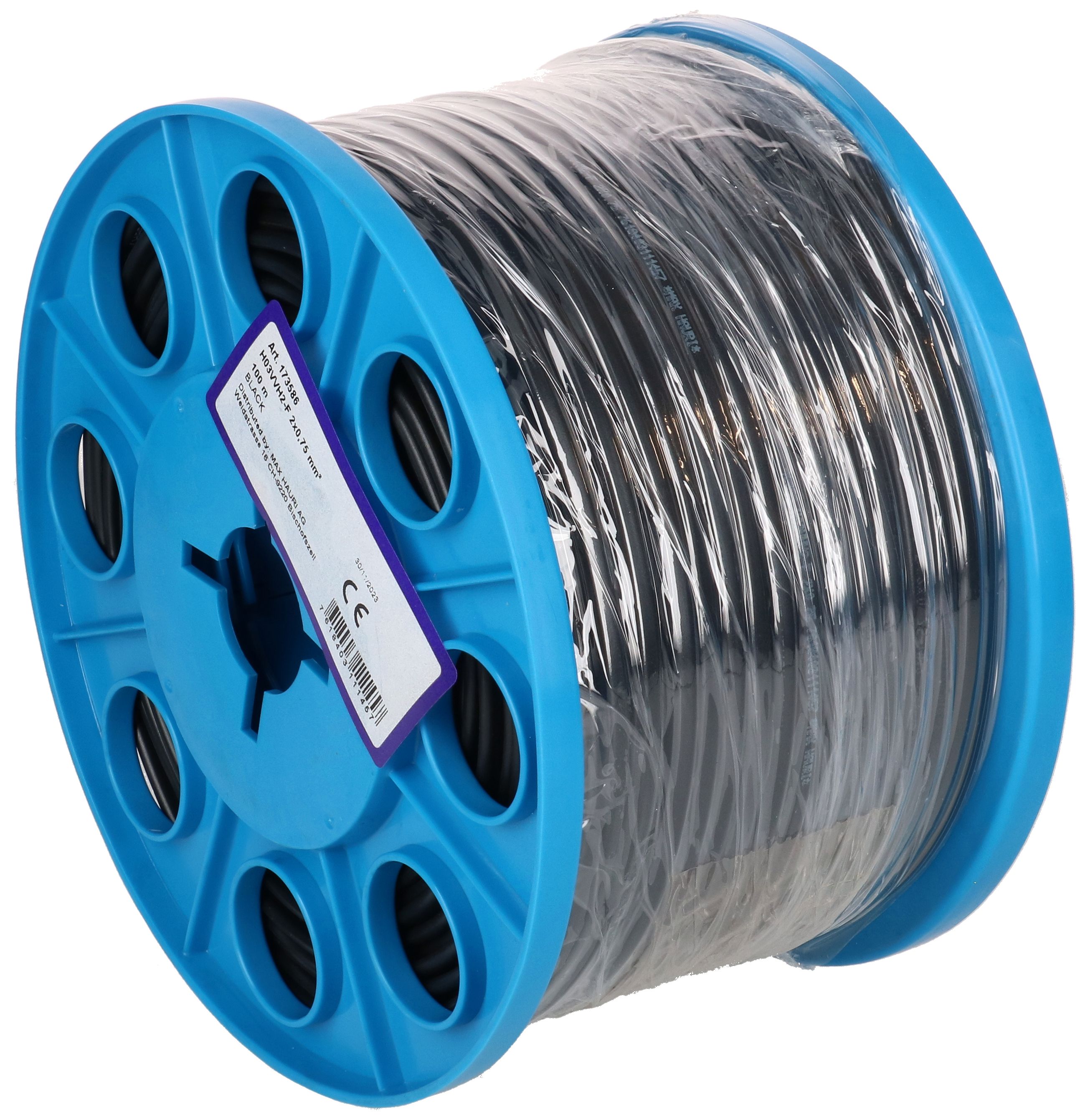 Cable H03VVH2-F 2x0.75m㎡ 100m