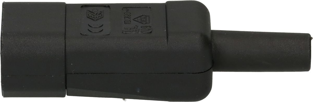 Apparatestecker Typ C14 3-polig schwarz