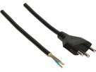 câble secteur TDLR H03VV-F3G0.75 2m noir type 12