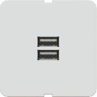 USB Ladesteckdose 3.4A/5VDC Einsatz mit Frontplatte priamos weiss