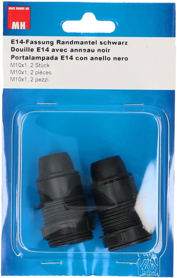 Fassung E14 mit Ring schwarz