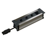 INTRO2.0 Steckdoseneinheit eloxiert 3x Typ 13 1x Leermodul