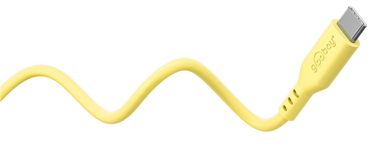 cavo di ricarica USB-C silicone 1.5m giallo