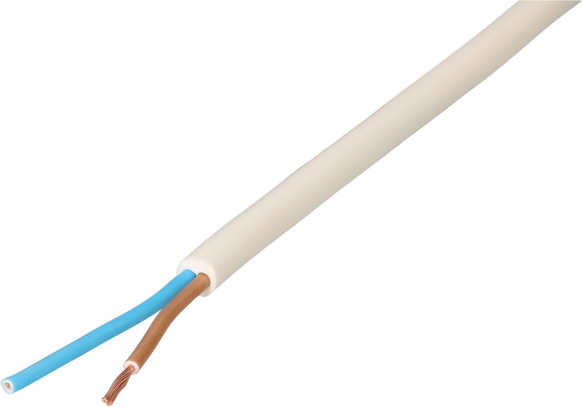 Cable H05VV-F2x1,0mm2 white