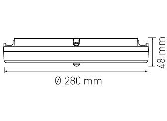Deckenleuchte FLAT CCT 28 PIR 13/18W 1430/1980lm