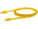 USB-C Kabel mit Massband-Aufdruck 1.2m gelb
