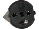Adaptor fix type 23 3-pol / Schuko black