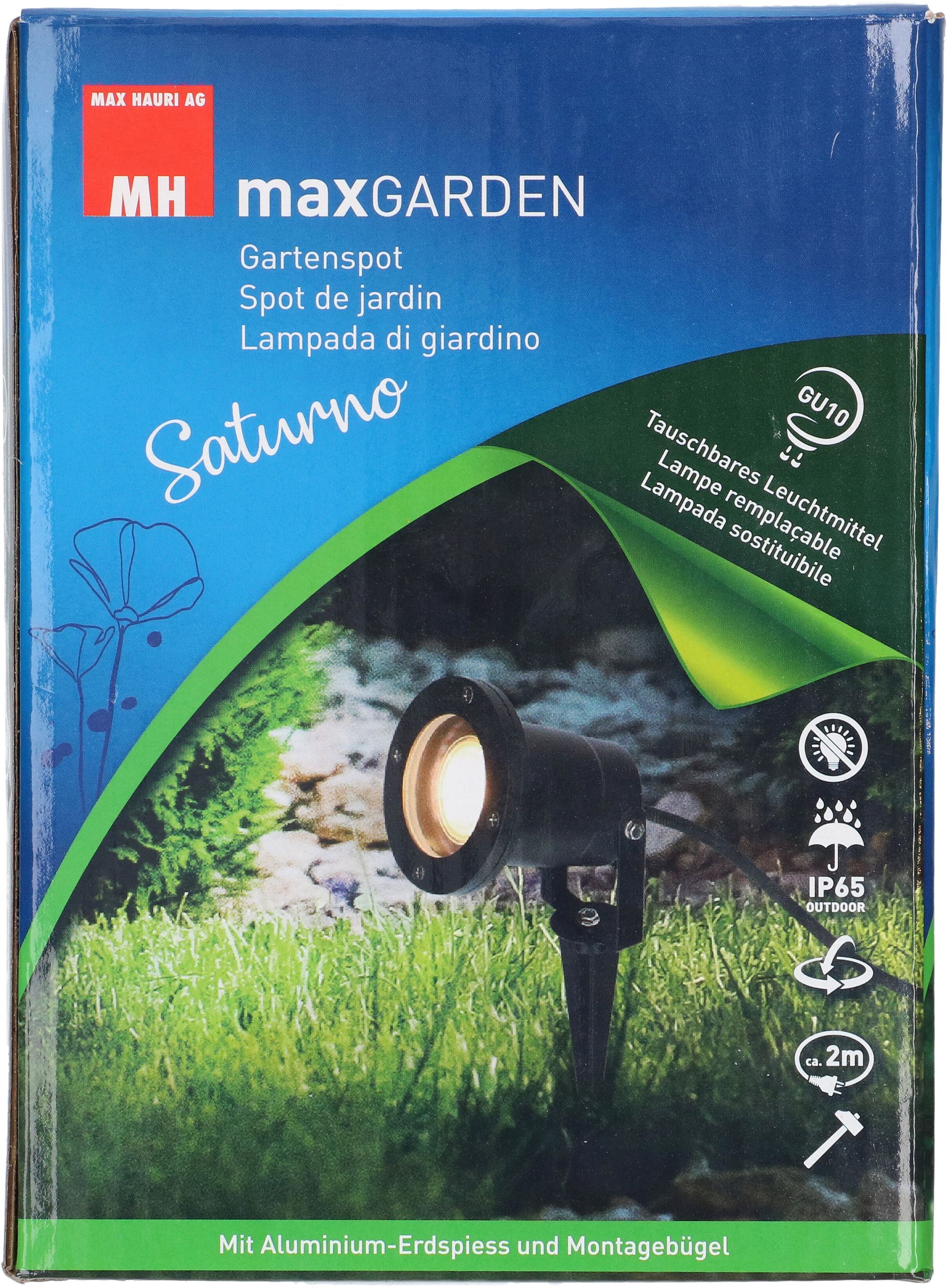Gartenspot Saturno / ALU schwarz IP65 / mit GU10 Fassung