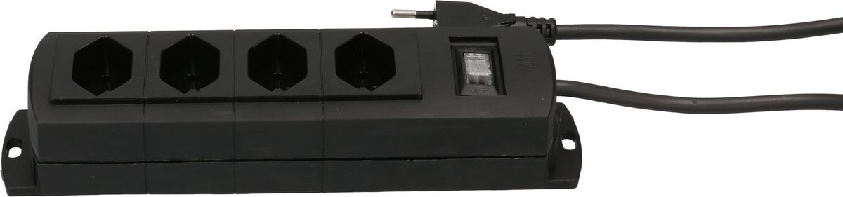 Steckdosenleiste Prime Line 4x Typ 13 schwarz Schalter Magnet 3m