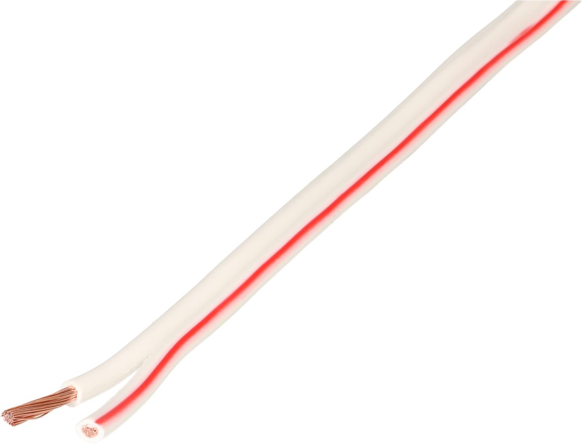 Cavo per altoparlante 2x2,5mm2 bianco