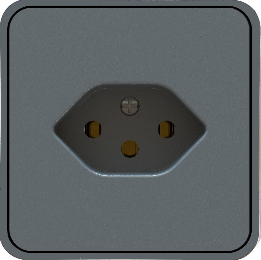 presa aggiuntiva per mobili 1x tipo 13 antracite 2m tipo 12