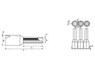 Isolierte Aderendhülse Bandware 0.75mm² x 8mm blau