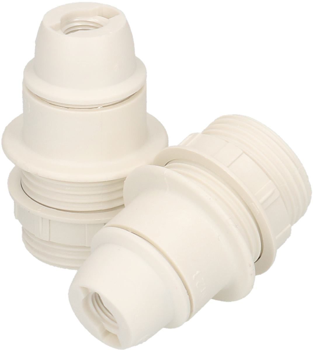 E14-Fassung Randmantel M10x1 weiss