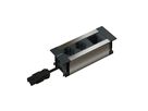 INTRO2.0 bloc multiprise anodisé 2x Schuko 1x module vide