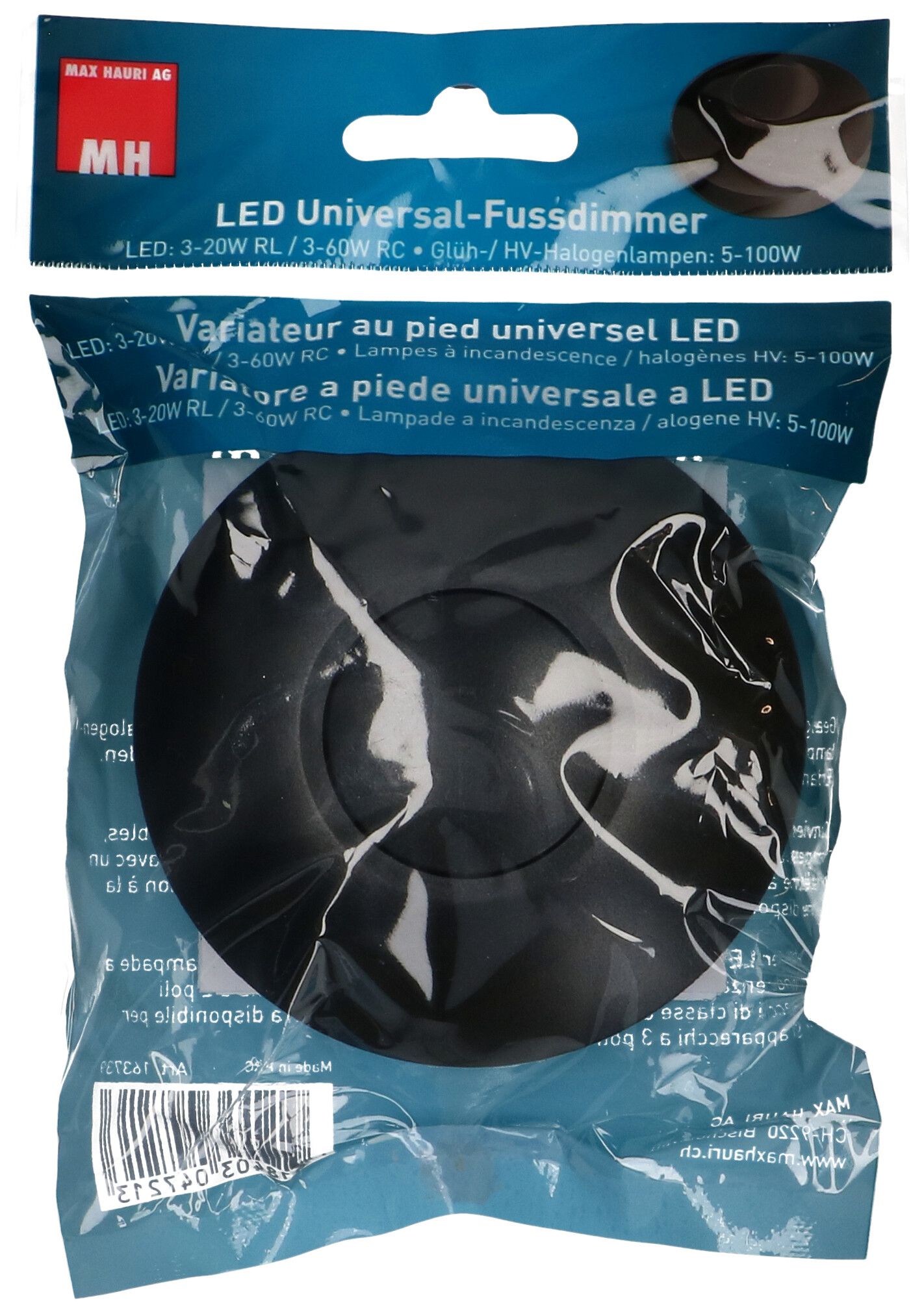 LED-Universal-Fussdimmer schwarz