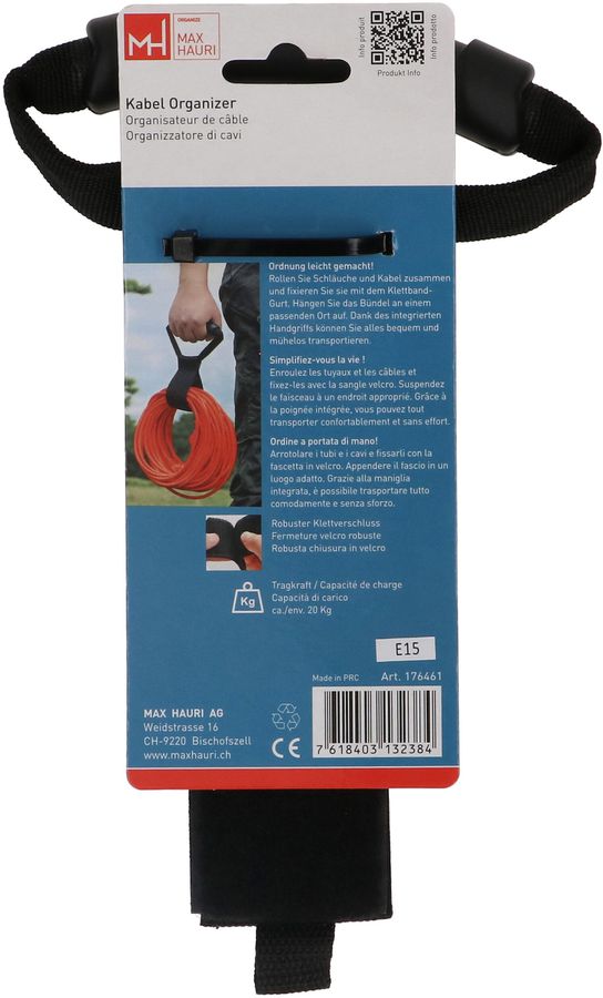 Verlängerungskabel Organizer schwarz