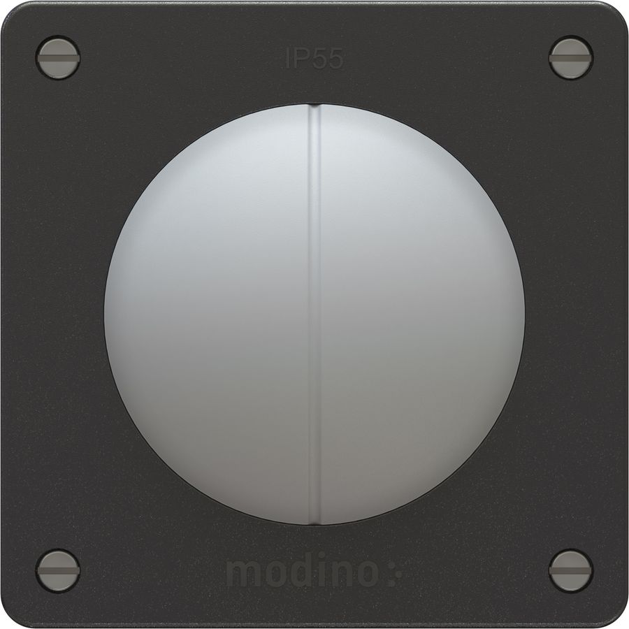 Doppel-Druckschalter Schema 3+3 UP exo IP55 schwarz