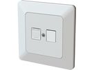 Netzwerkdose 1x RJ45 Kat.6 ungeschirmt / 1x blind UP priamos ws