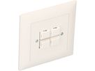 Telefon/Netzwerk 4xRJ45 Kat. 5e UP EdizioDue weiss