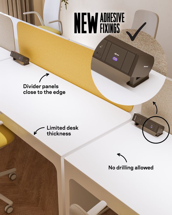 SUPRA set di fissaggio adesivo antracite