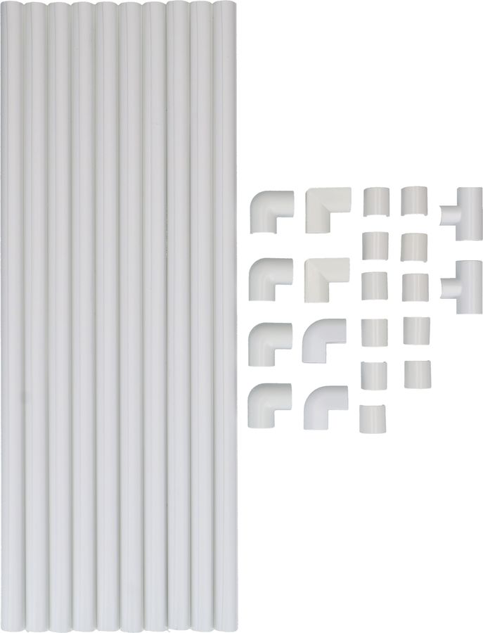 Cablefix set 10mm 10x 40cm + 21 accessori bianco