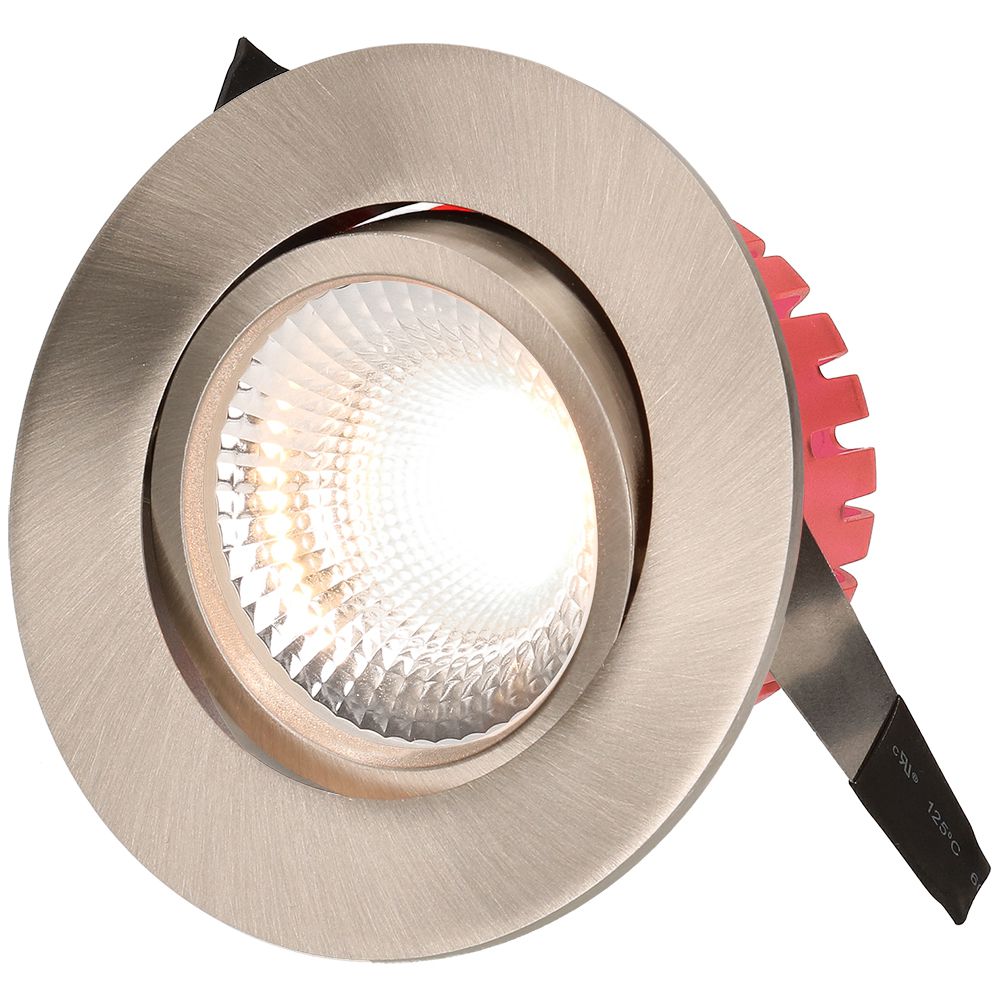 LED-Einbauspot SOLVO-IP65 Nickel gebürstet 3000K 750lm 38°