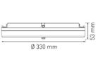 plafonnier FLAT CCT 33 NOT PIR 18/25W 1980/2750lm