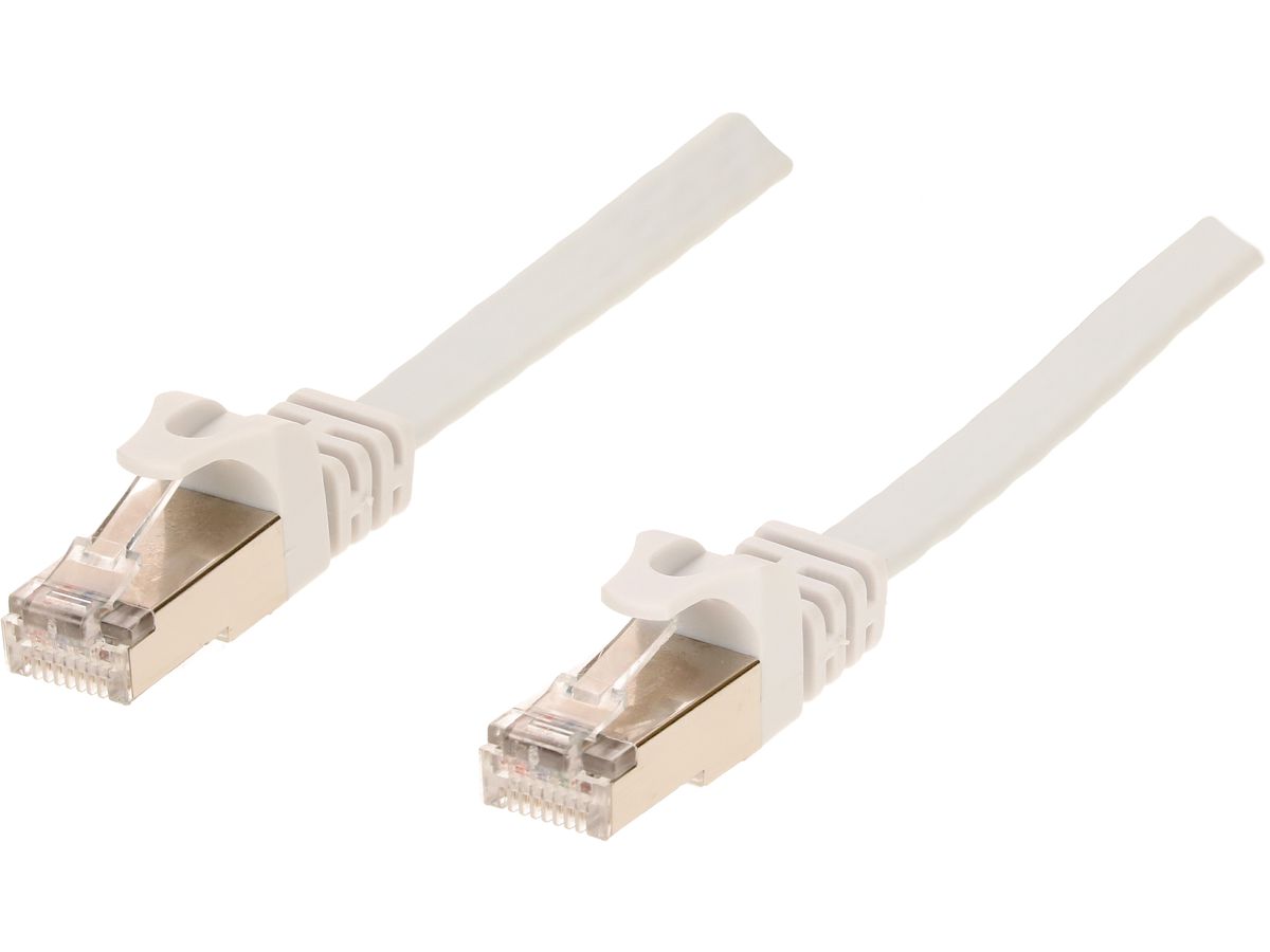 Netzwerkflachkabel Kat. 6 5m weiss (U/FTP)