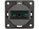 Steckdose 1x Typ L Apparat mit Frontplatte Berker Integro anth.