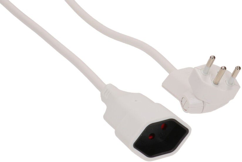 TD-Verlängerung H05VV-F3G1.0 0.5m ws clip-clap BS Typ 12/Typ 13