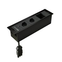 CUBOBOX presa multipla nero S 3 volte 2x tipo 13 1x modulo vuoto