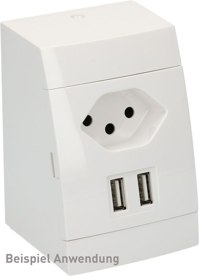 Bath socket 1x type 13 / 1x USB-double charger 2.4A
