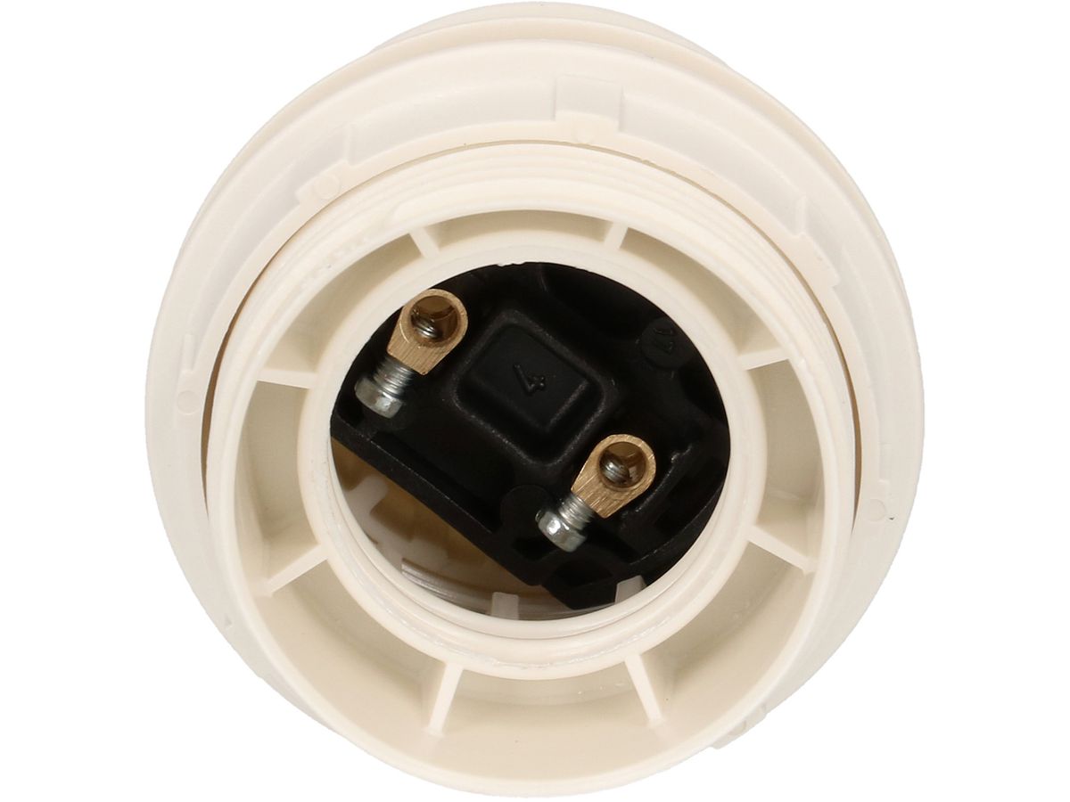 E27-Fassung Randmantel M10x1 weiss