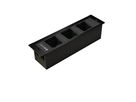 CUBOBOX bloc multiprise noir S 3 fois 3x module vide