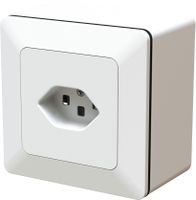 Surface-type wall socket 1x type 23 priamos white