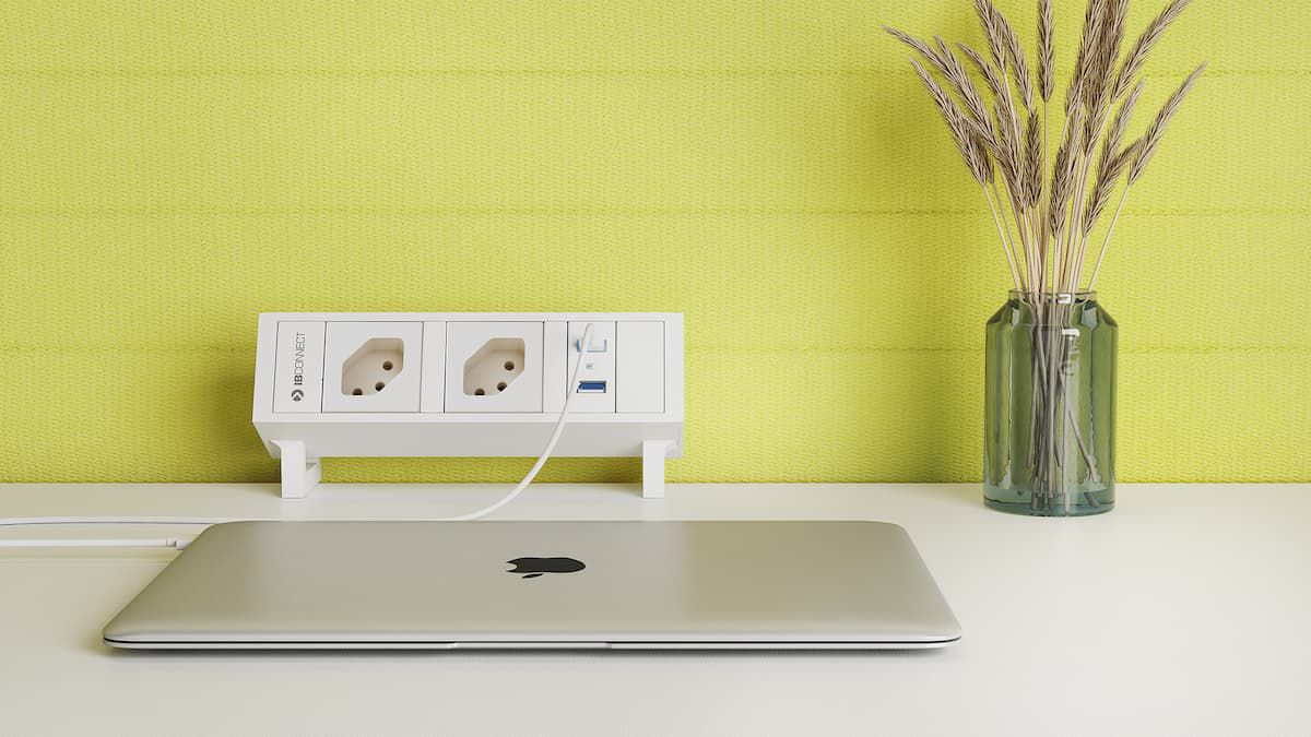 SUPRA bloc multiprise anodisé 2x type 13 1x USB-C 36W