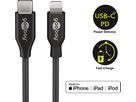 Lightning - USB-C câble 1m noir