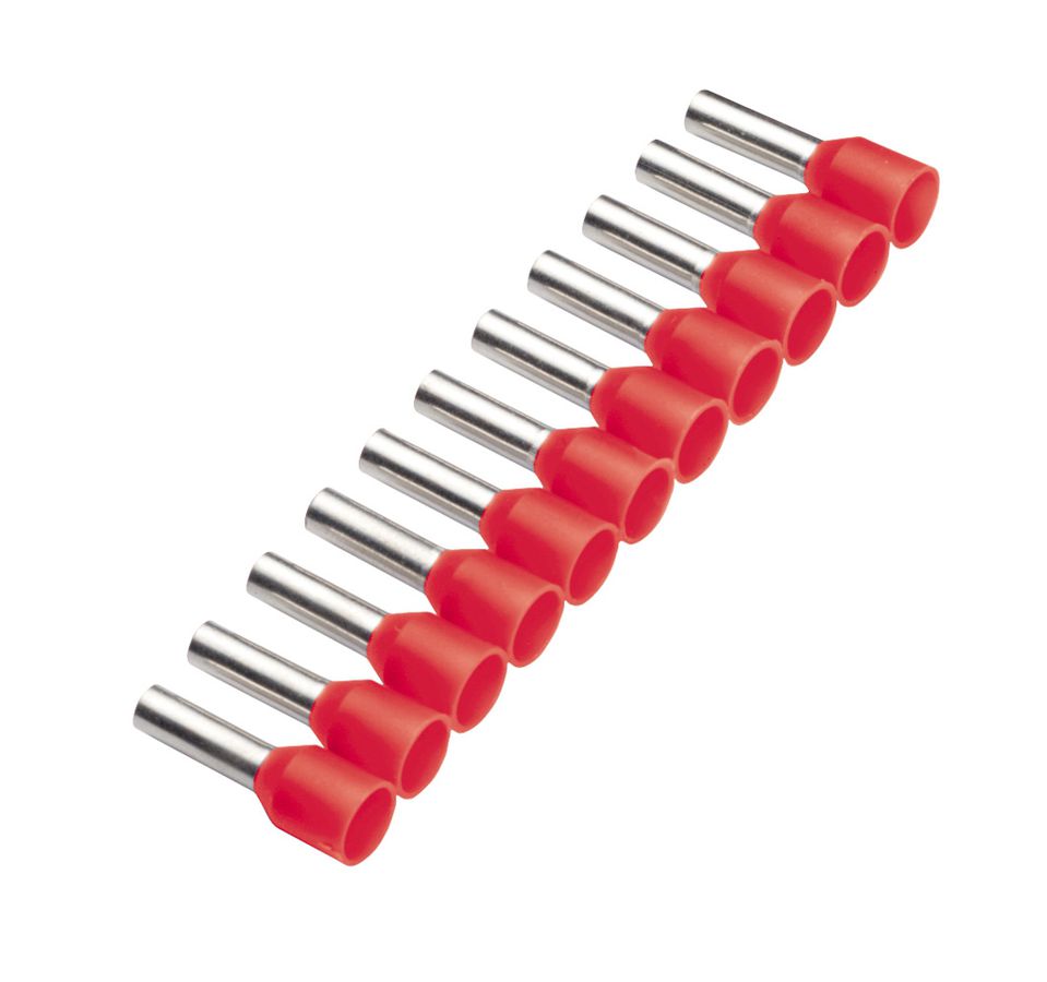 Isolierte Aderendhülse Bandware 1.0mm² x 8mm rot