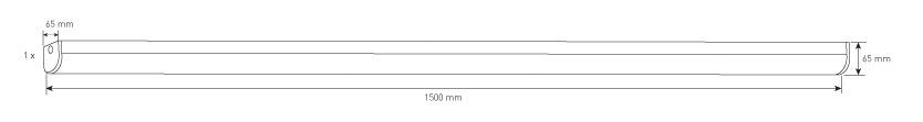 LED-Lichtleiste ONE FOR ALL 1500mm NOT 25-50W 3000/4000K