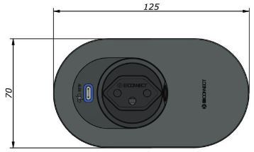ORBIT Steckdoseneinheit schwarz 1x Typ 13 1x USB-C 36W