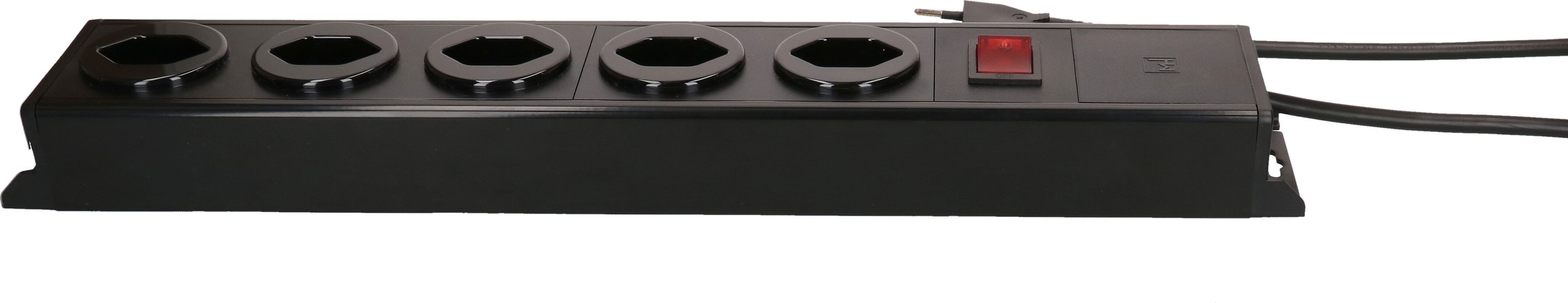Steckdosenleiste Power Line 5x Typ 13 sw/sw Schalter 1.5m