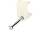 Cable clips 7x10mm for flat cable white