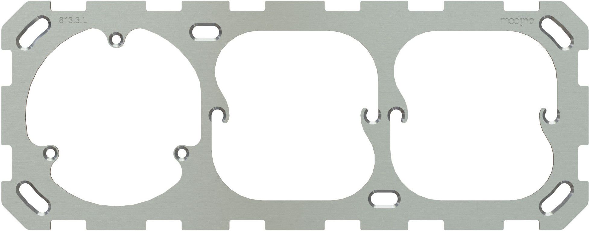 Fixing plate size 1x3 for socket 3x type 13