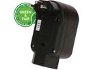 Abzweigstecker ADAPT 2+1x Typ 13 schwarz drehbar Green+Fair