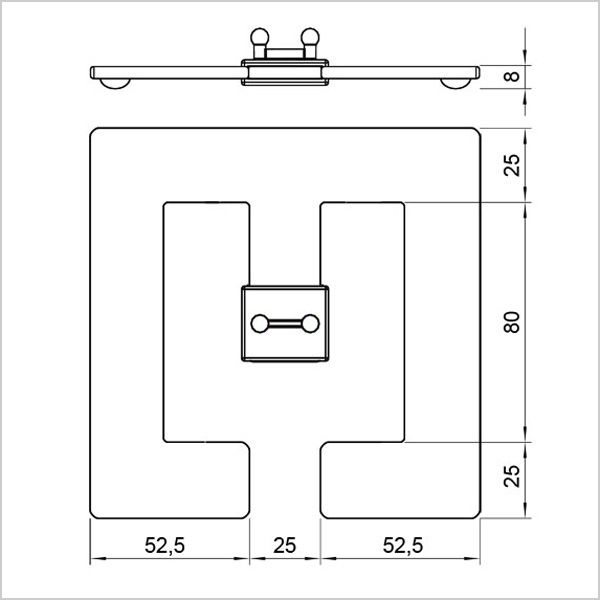Bodenplatte Easy-Floor-2K silber RAL9006