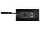 INTRO2.0 Steckdoseneinheit schwarz 1x Typ 13 1x USB-A/C